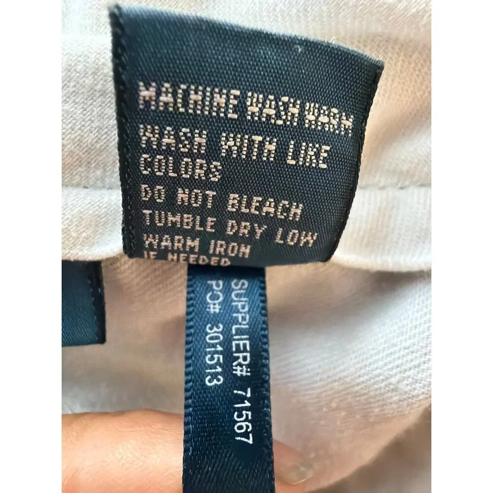 Polo Ralph Lauren Mens Navy Blue Chino Shorts Size 42 Red Pony Flat Front